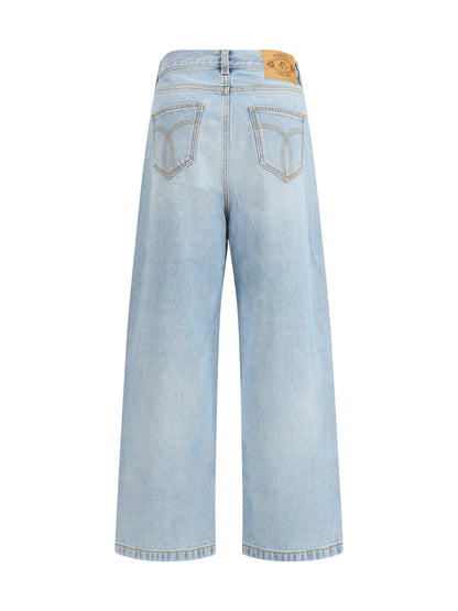 FIORUCCI 25 tricolor stripe baggy jeans