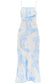 maxi printed tie-dye satin dress with r