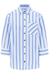 "oversized striped poplin shirt