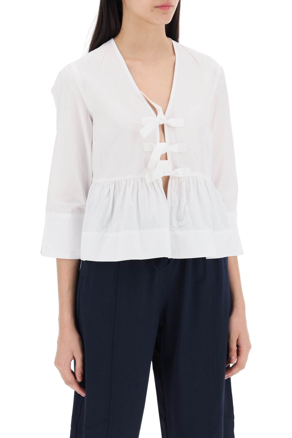 peplum blouse in pop