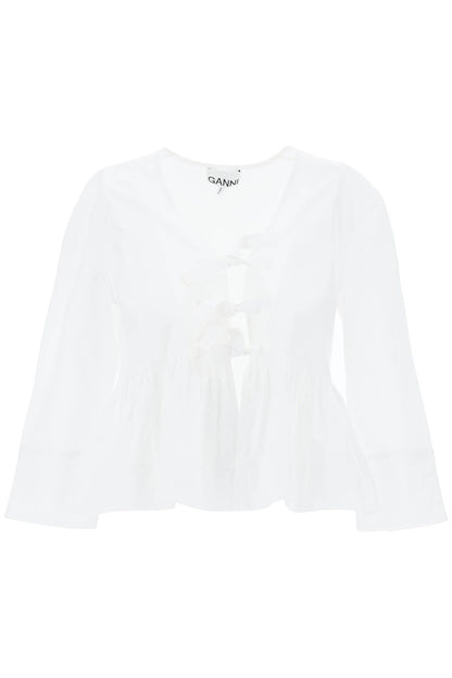 peplum blouse in pop