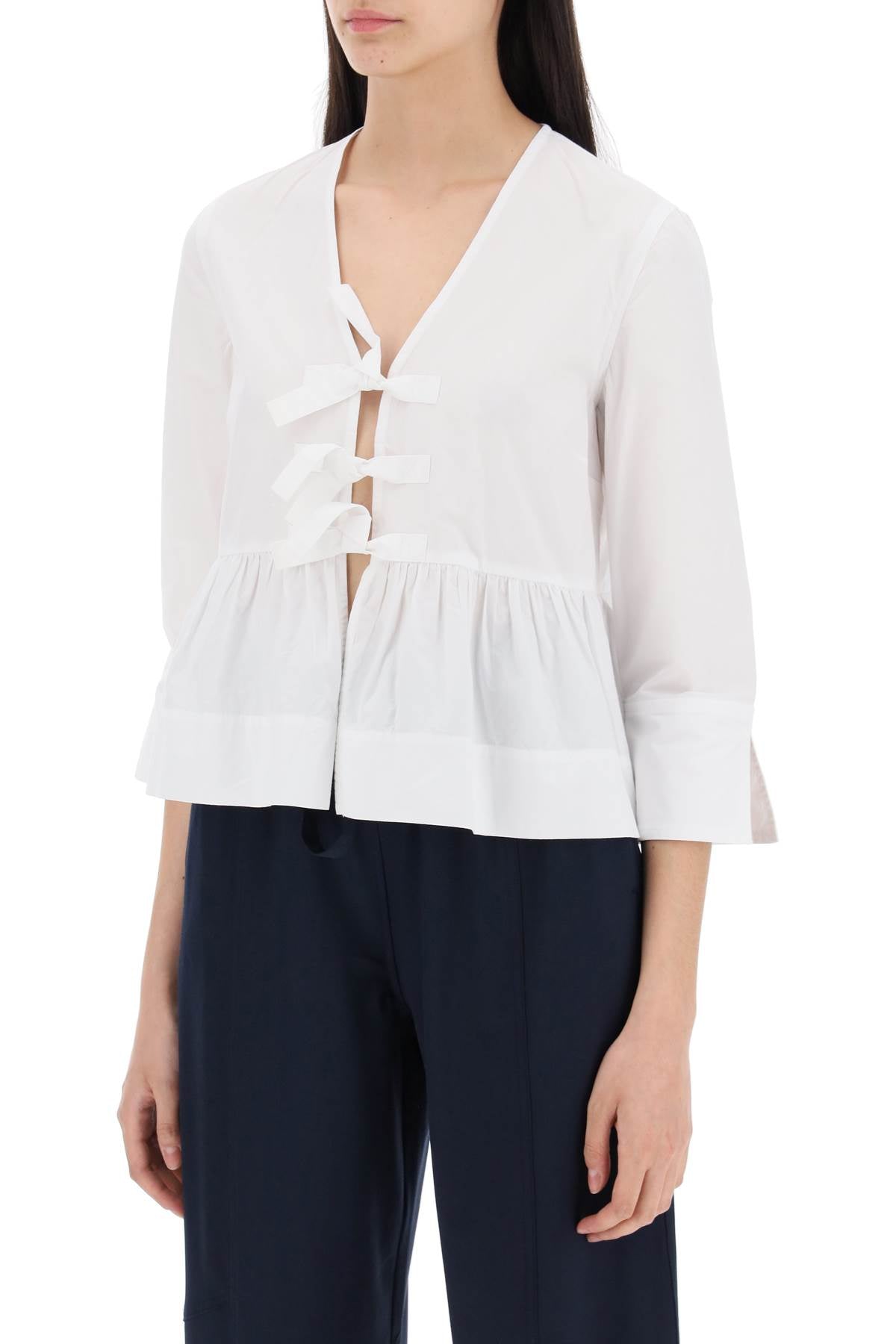 peplum blouse in pop