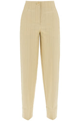 striped tapered trousers