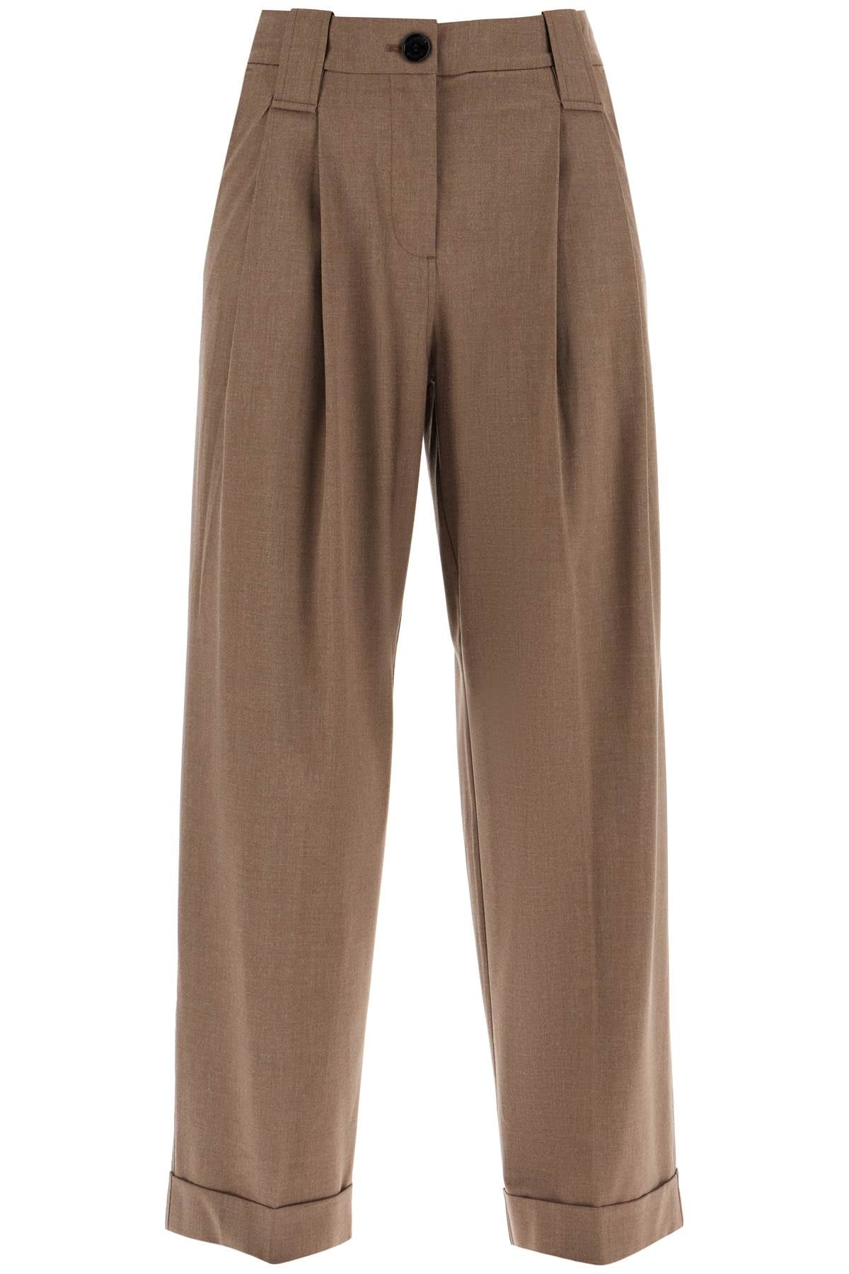 &quot;flowy trousers with two ple