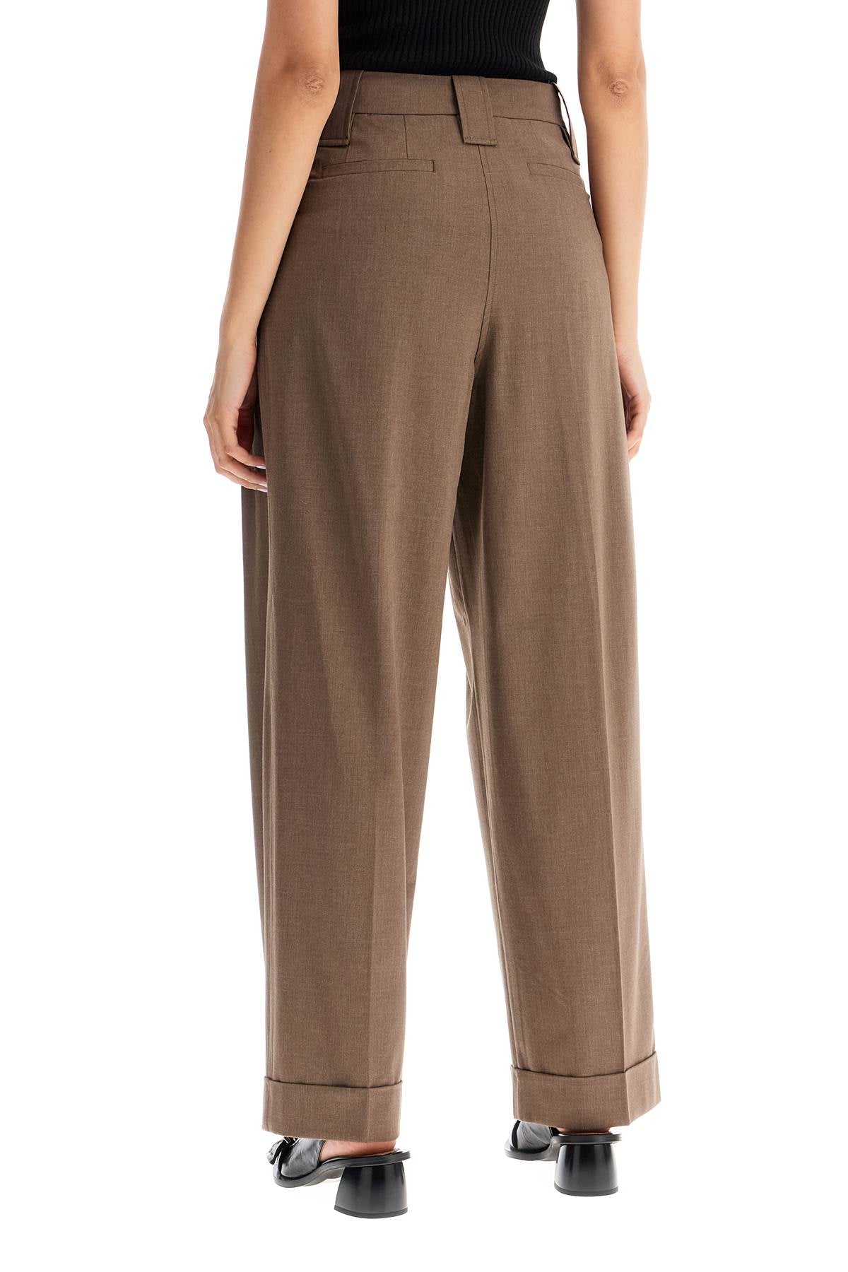 &quot;flowy trousers with two ple