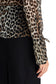 leopard print chiffon blouse