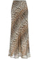 long chiffon animal print maxi skirt