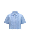 poplin shirt with ruffle details