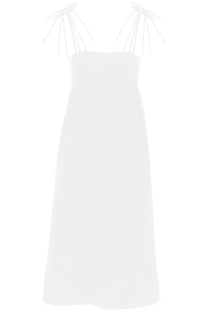 cotton poplin midi dress in