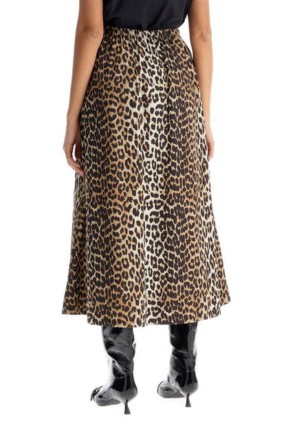 long leopard print maxi skirt