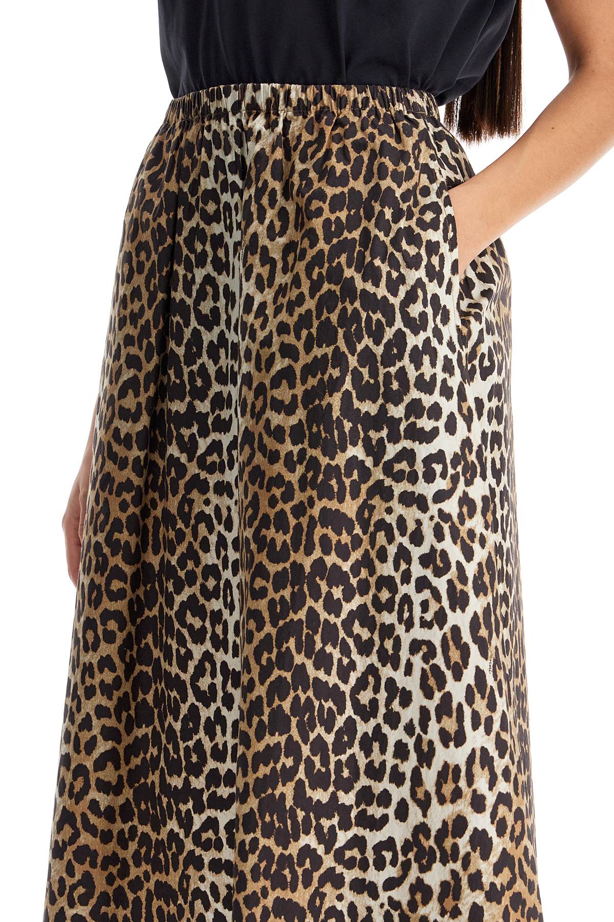 long leopard print maxi skirt