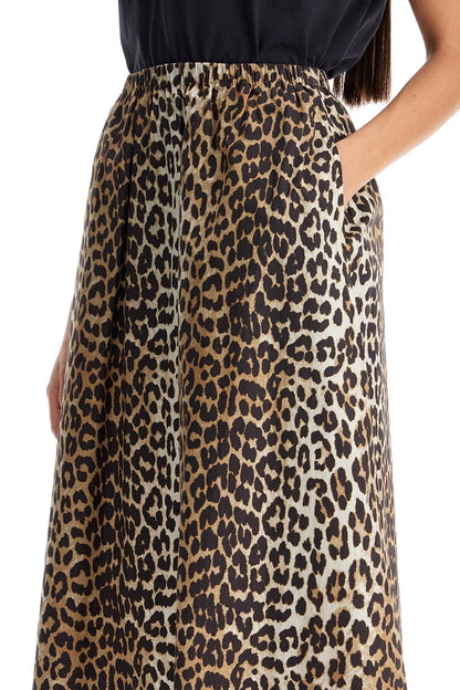 long leopard print maxi skirt