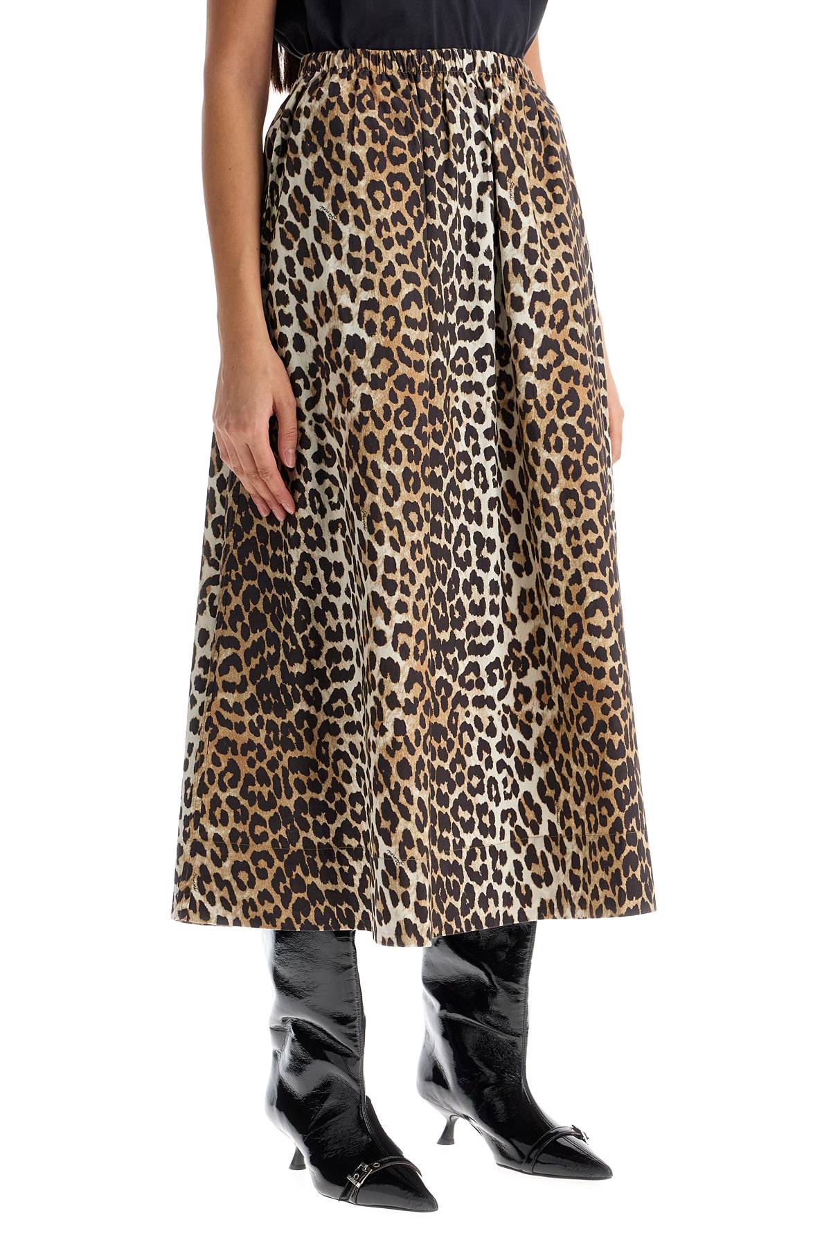 long leopard print maxi skirt