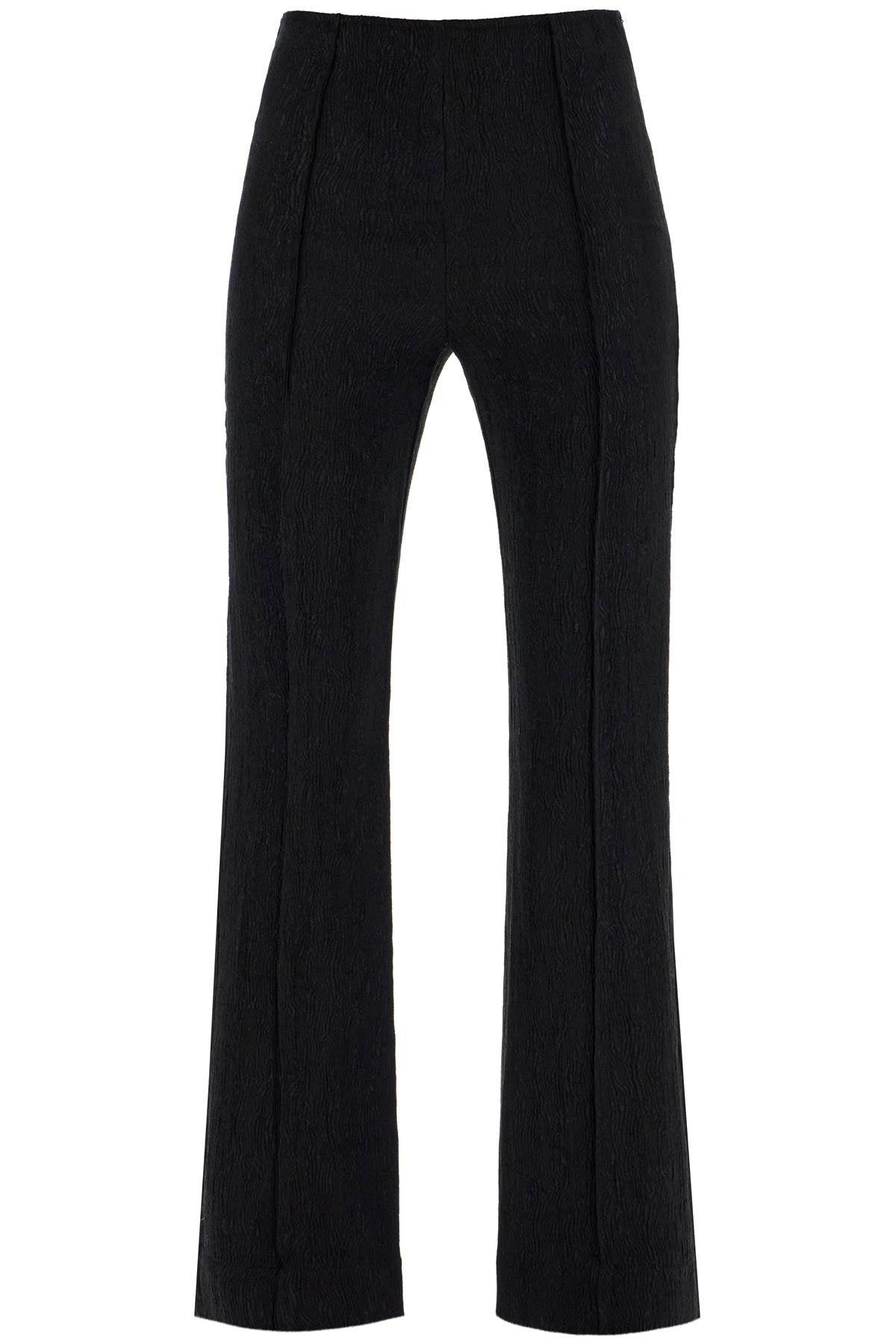 flared viscose trousers for