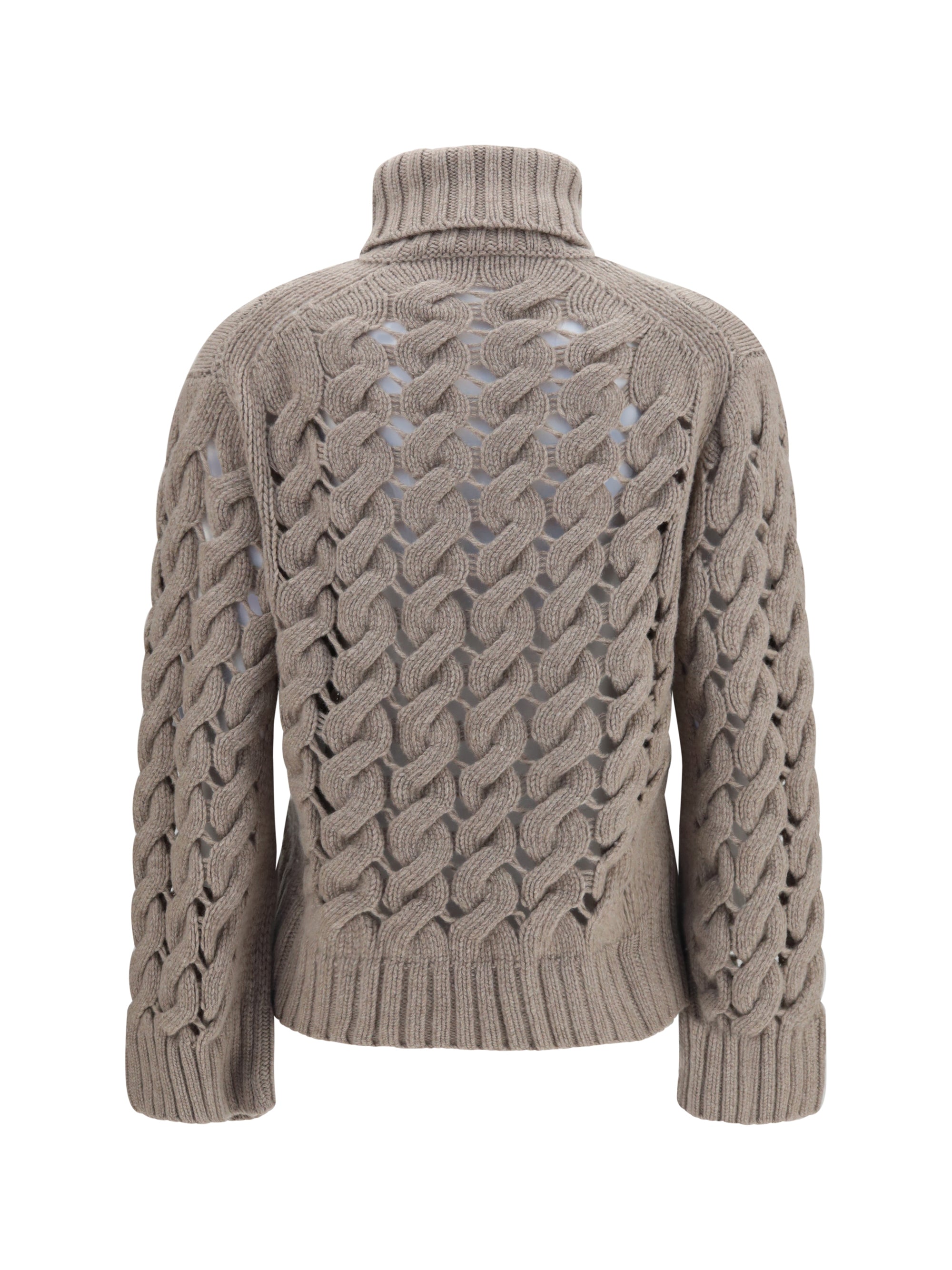 perforated turtleneck sweater