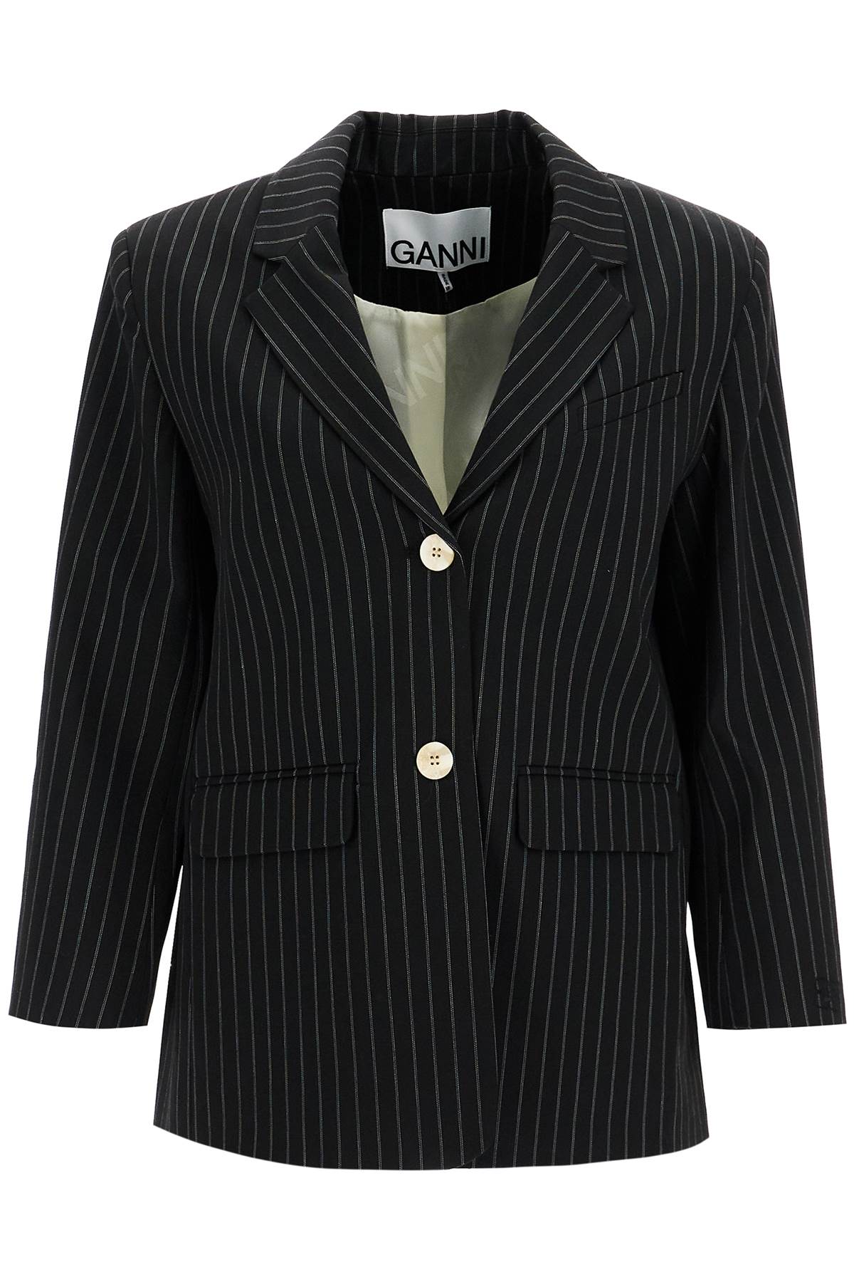 striped boxy blazer