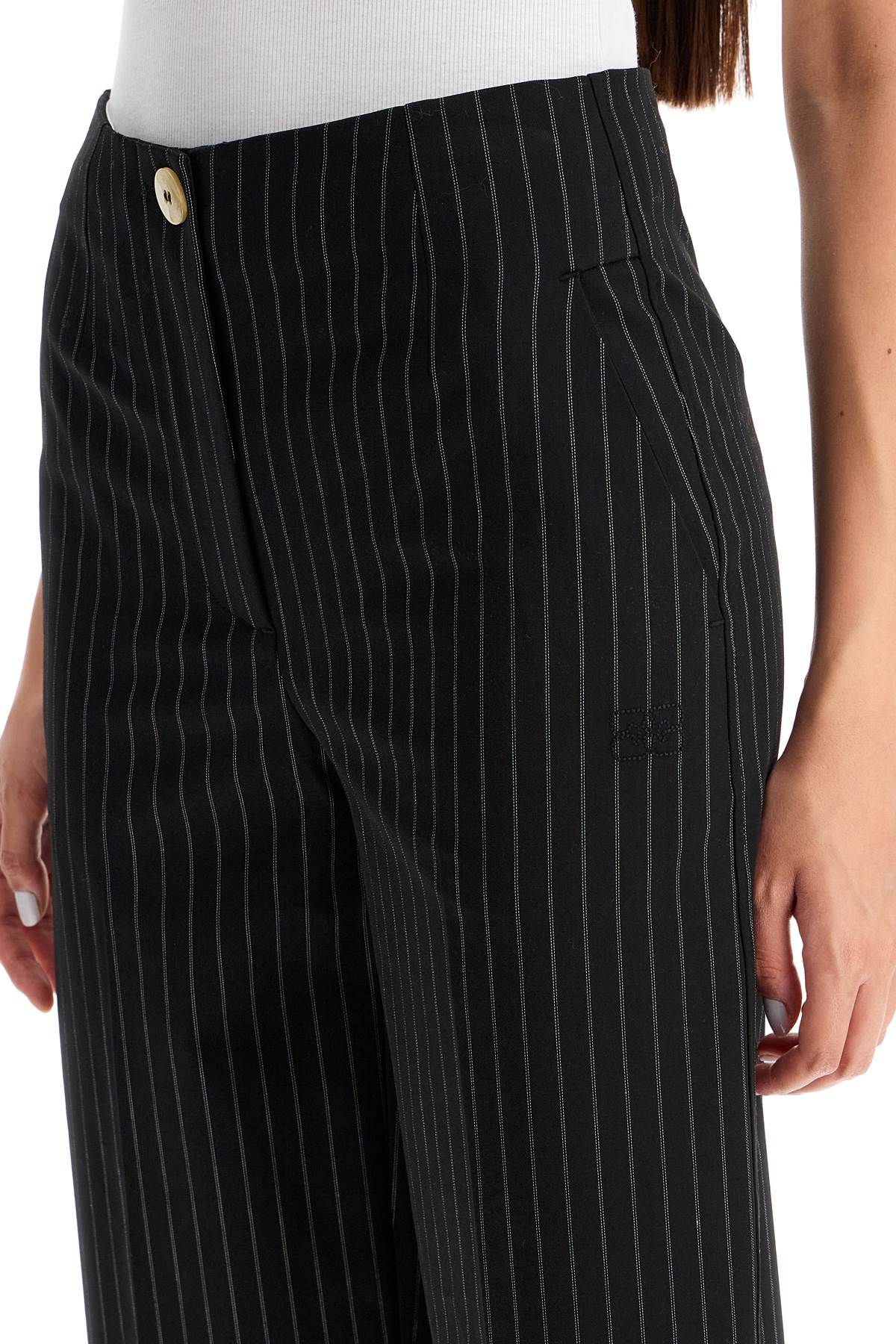 striped tapered trousers