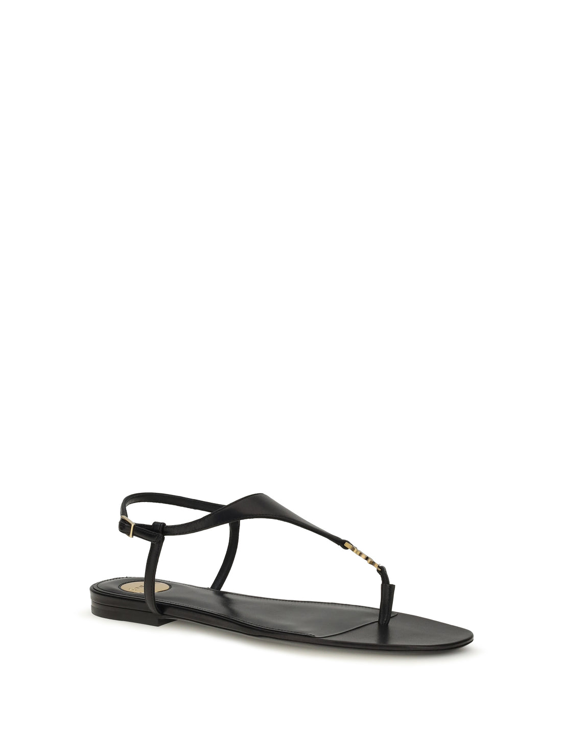 SAINT LAURENT 36 cassandre leather sandals