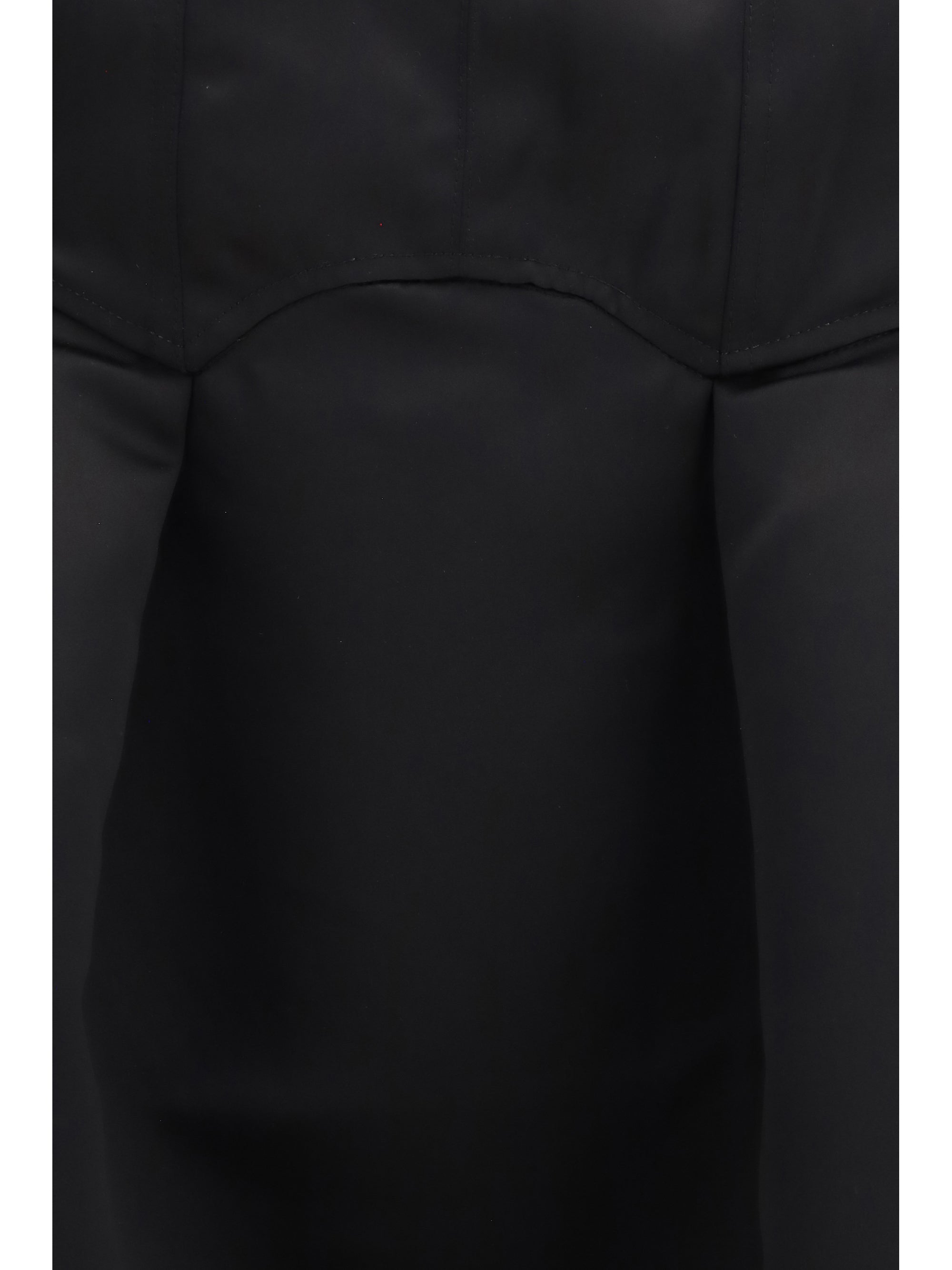 duchesse satin midi dress with corset