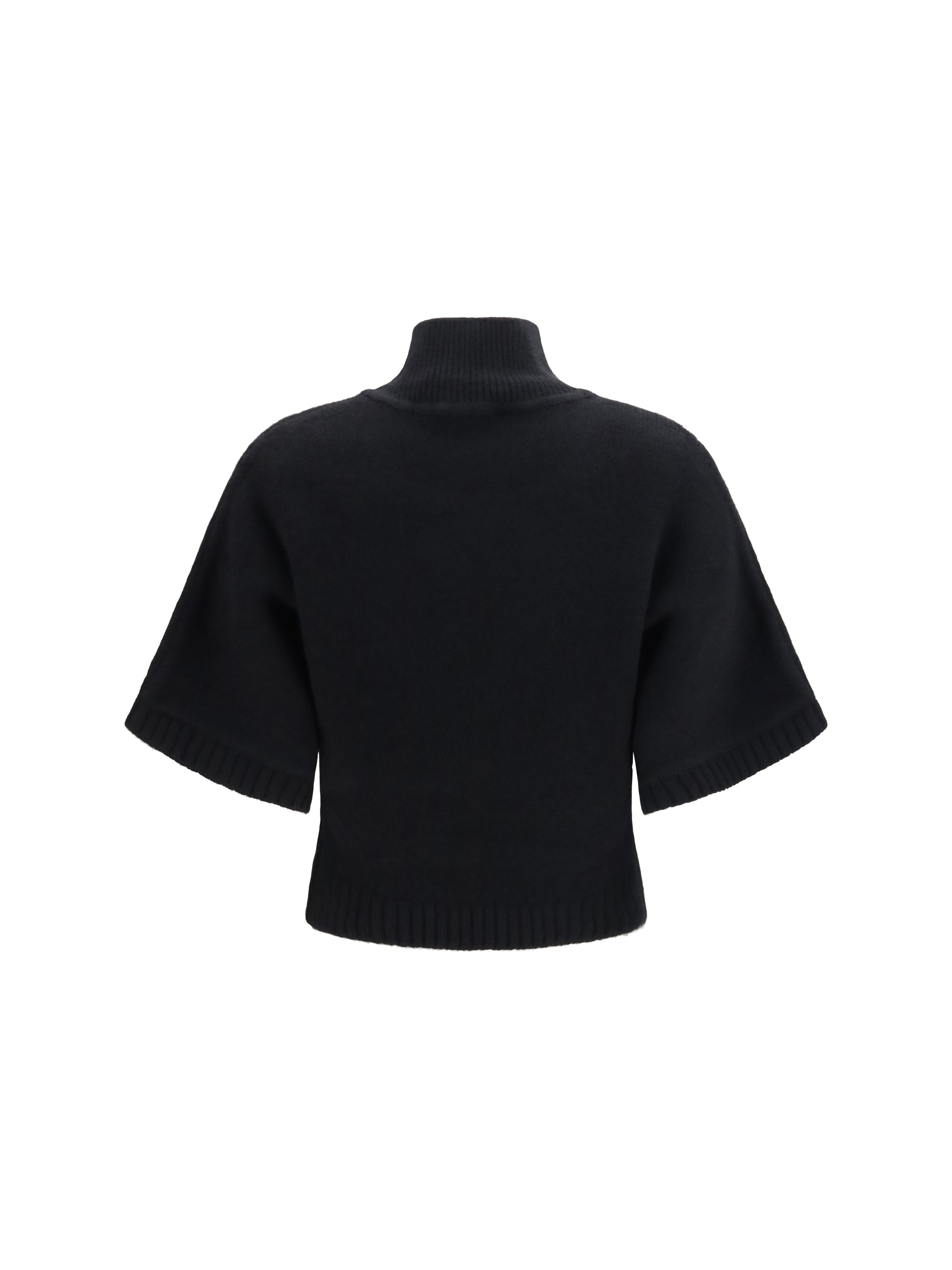 cropped cashmere turtleneck sweater