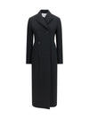 tailored wool crêpe coat