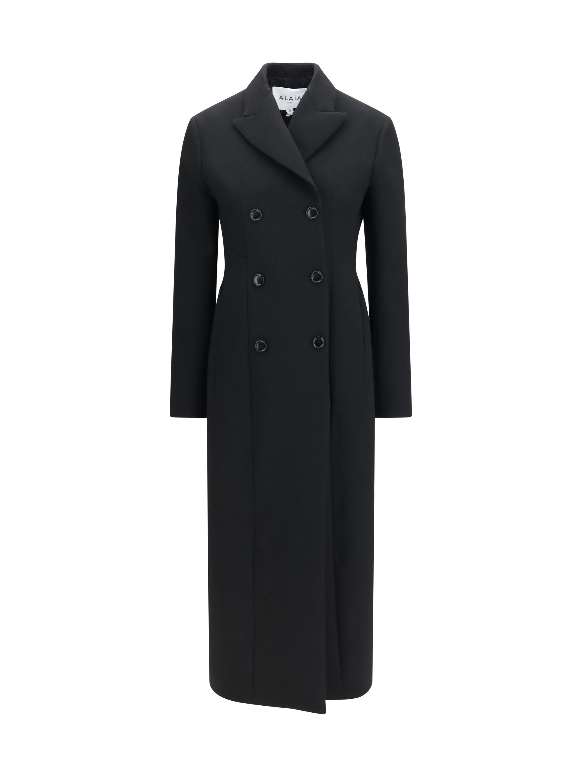 tailored wool crêpe coat