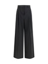 wide-leg pleated pants