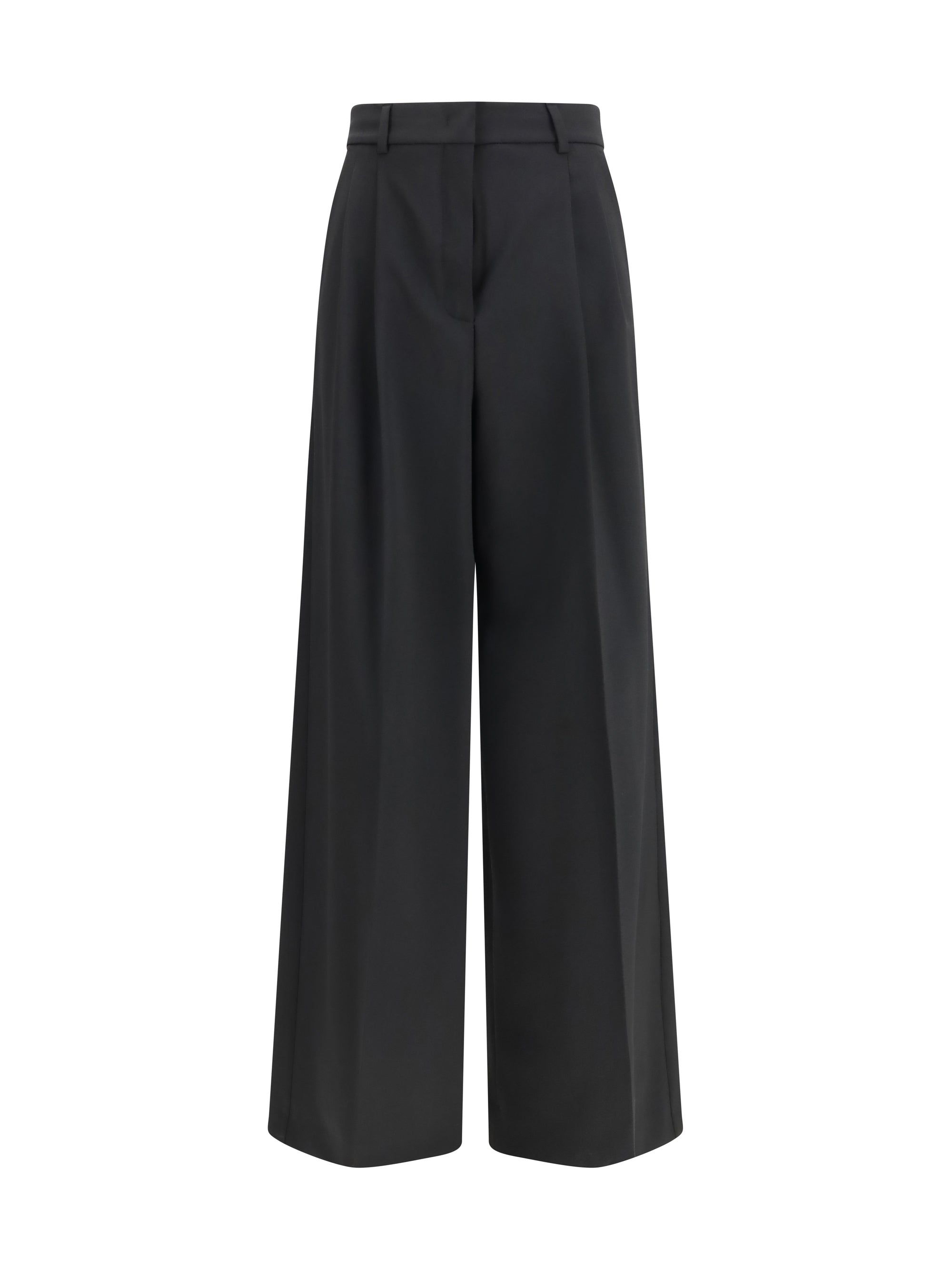 wide-leg pleated pants
