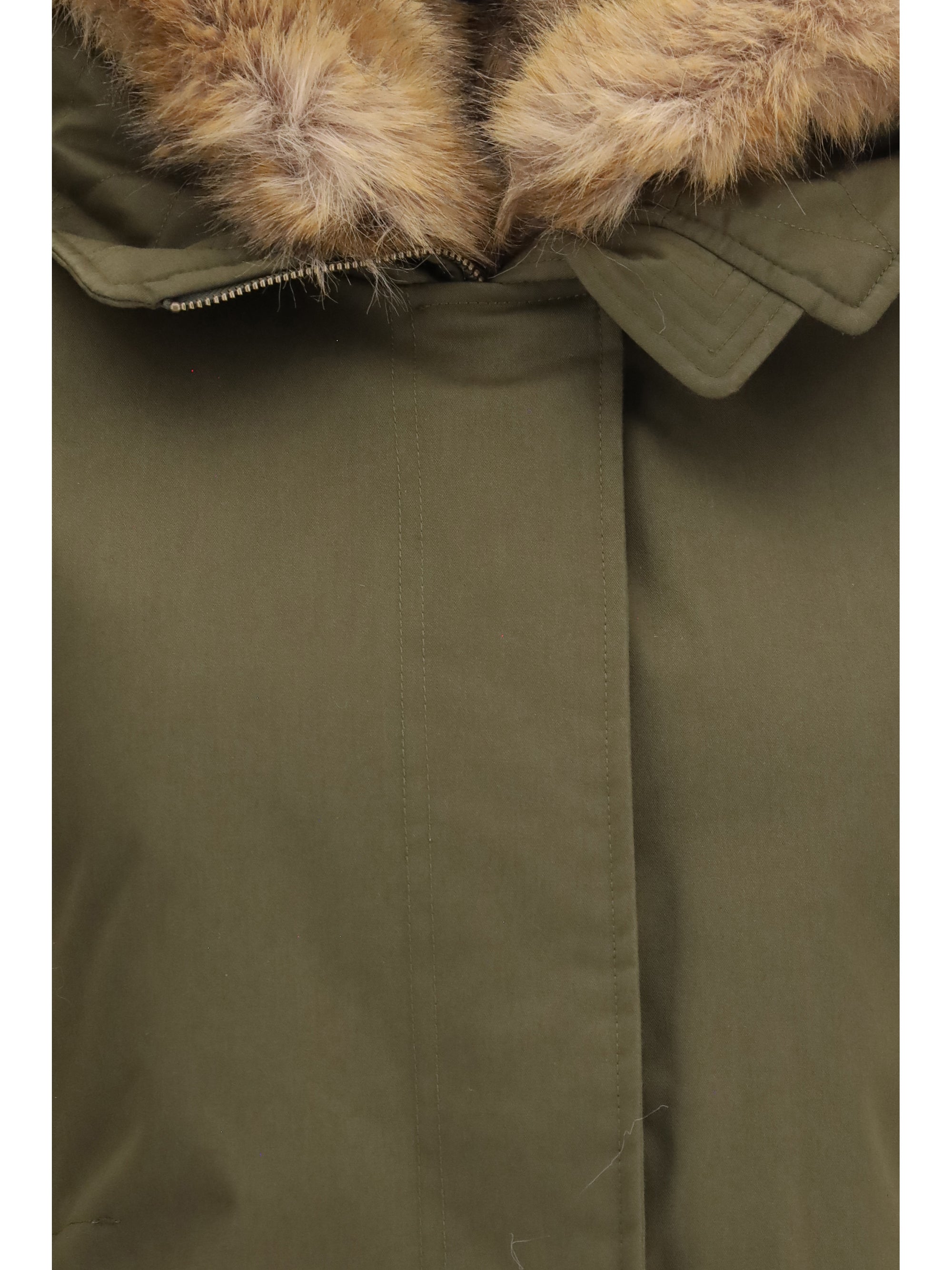 padded best cotton long parka
