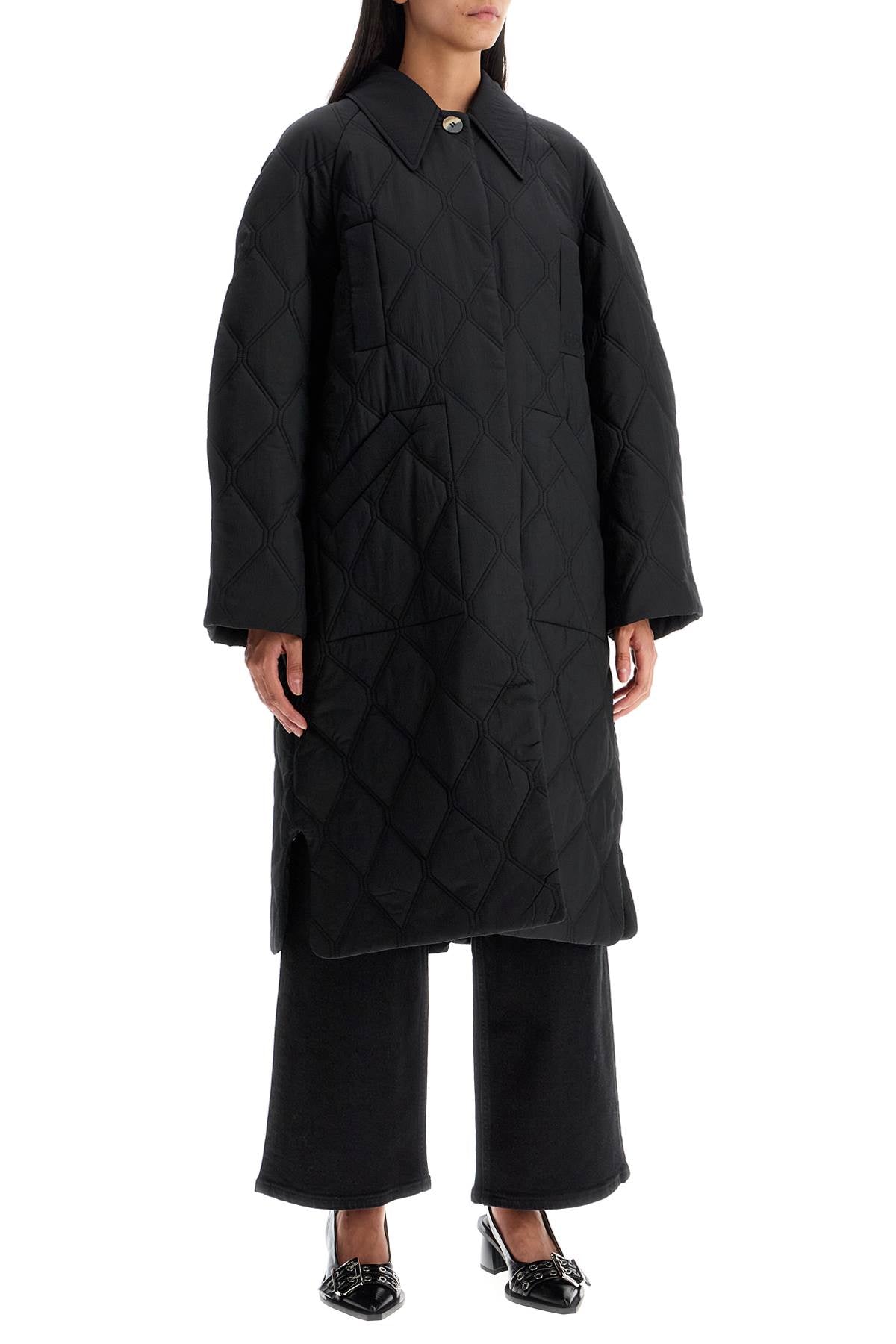 long quilted padded coat