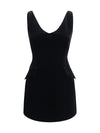 tefrite structured v-neck dress