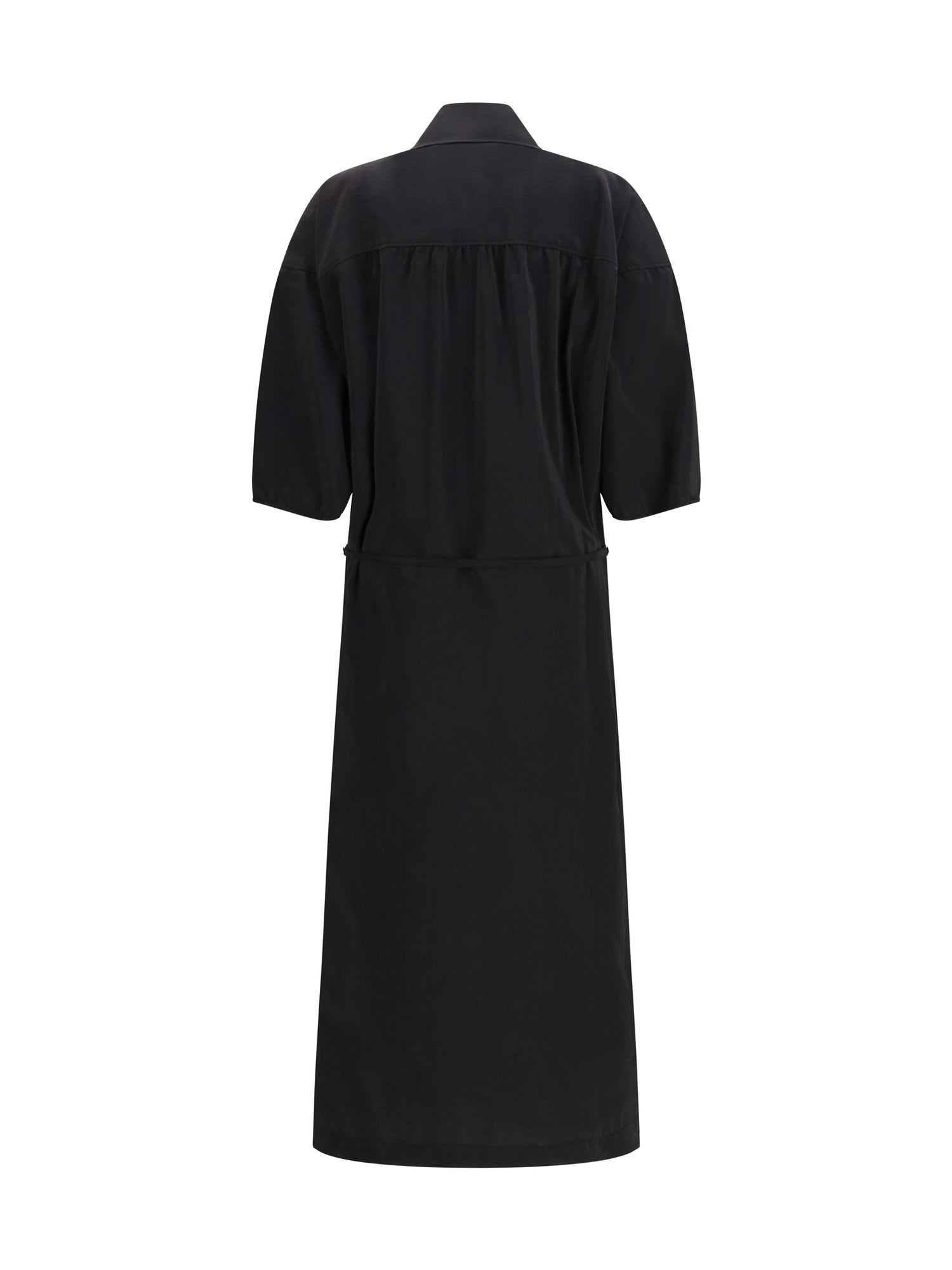 LEMAIRE 38 asymmetrical silk shirt dress