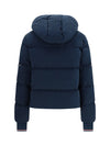 waxed technical puffer jacket with hood