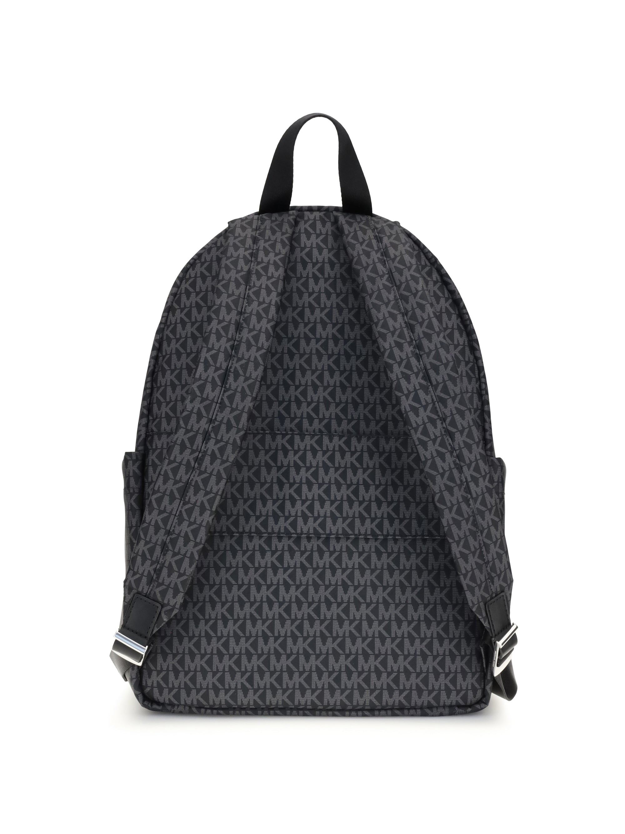 large logo print backpack