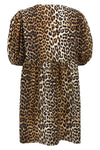 leopard print cotton poplin dress