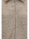 oversized bouclé yarn bomber jacket with lurex