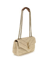 small raffia loulou shoulder bag