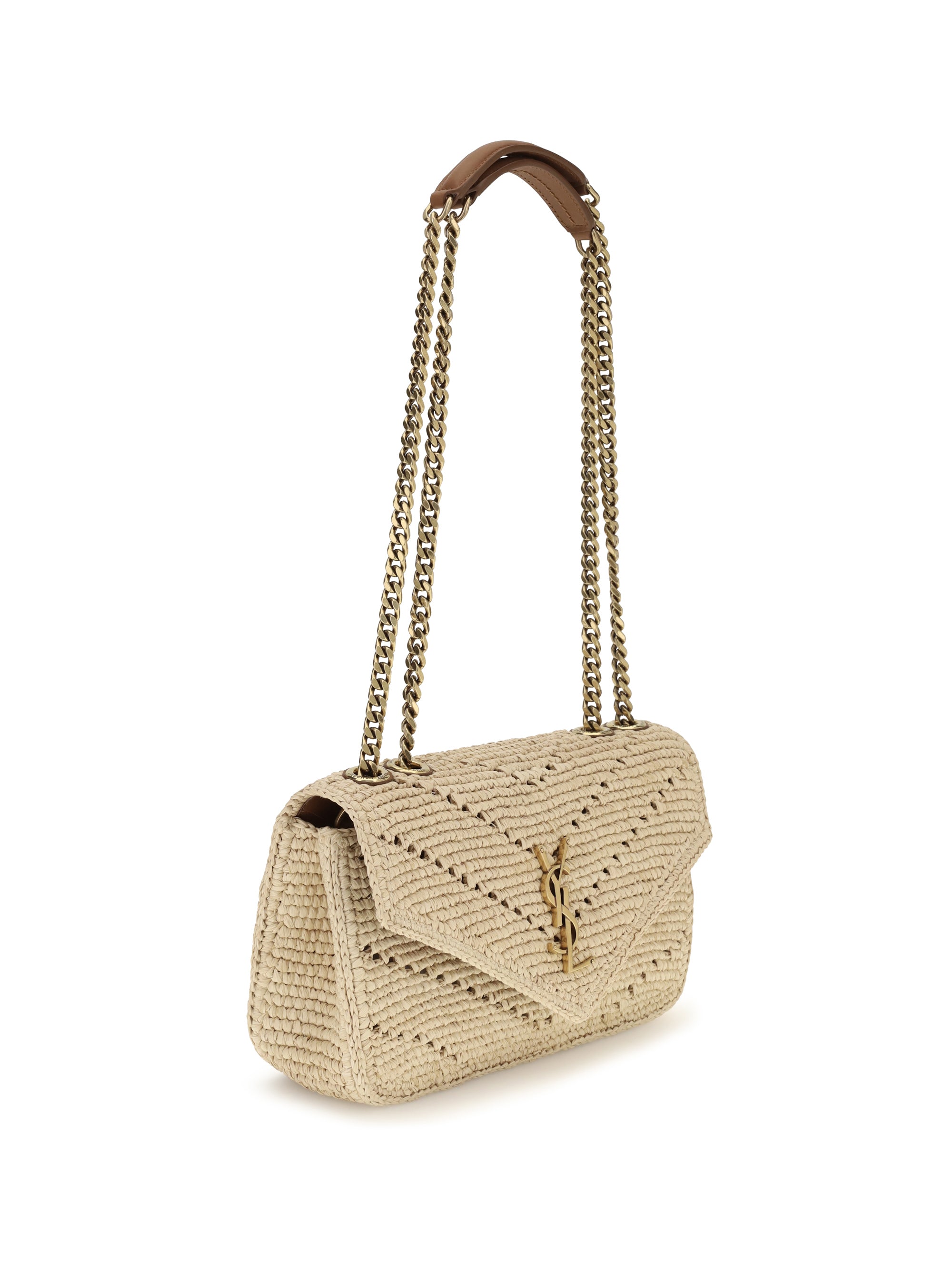 small raffia loulou shoulder bag