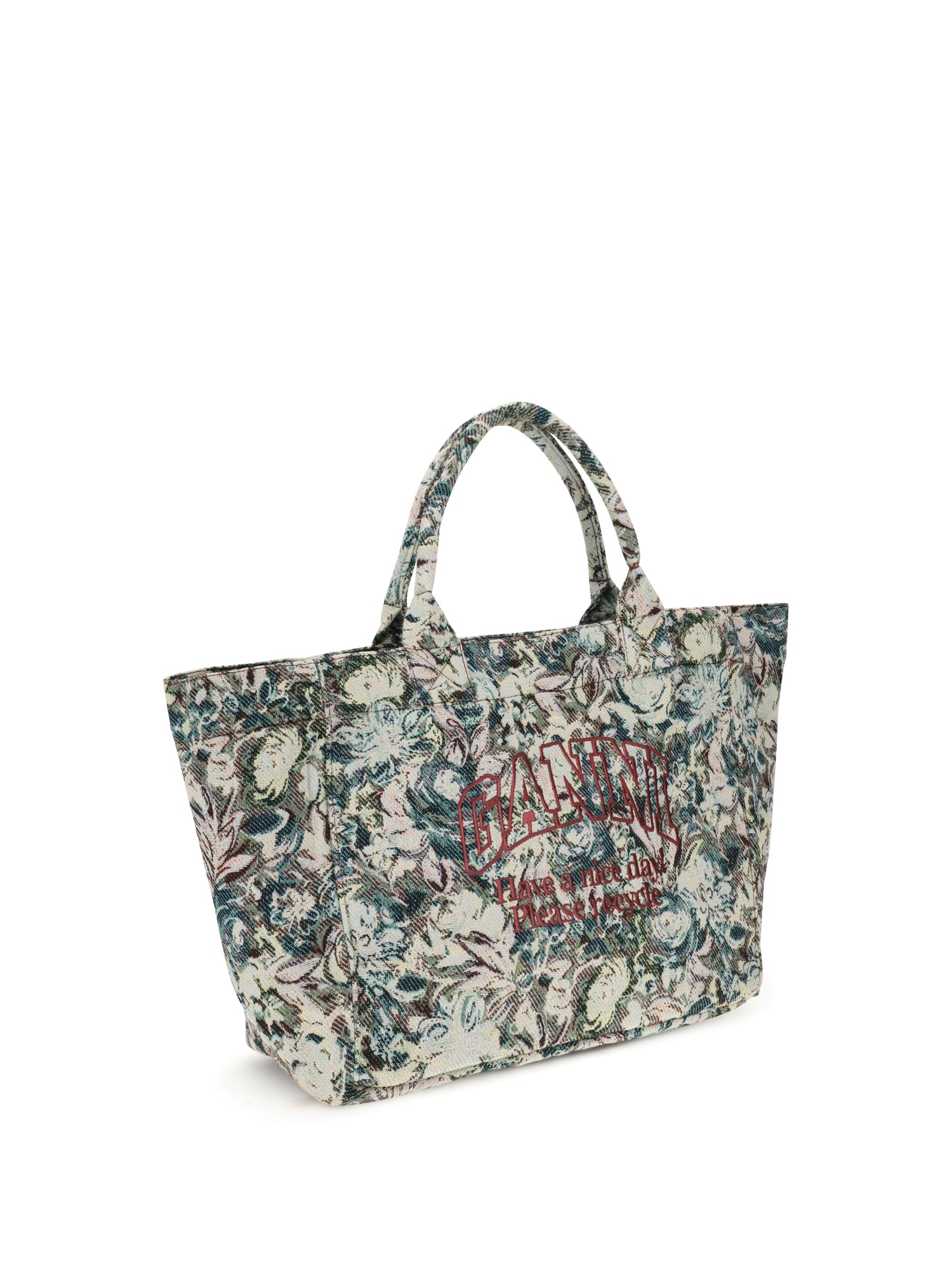 GANNI OS tapestry xxl tote bag