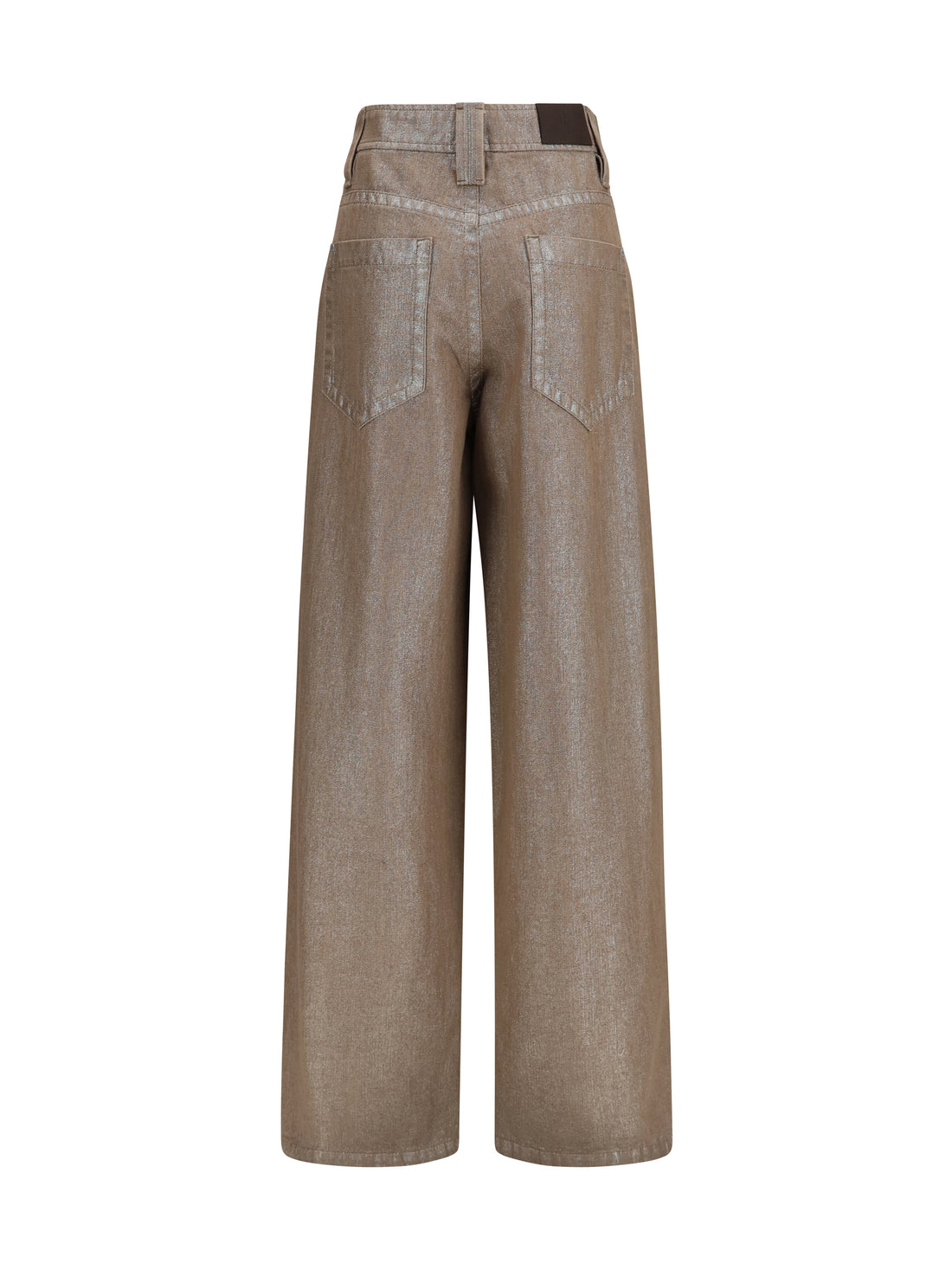 BRUNELLO CUCINELLI 42 lurex wide-leg jeans