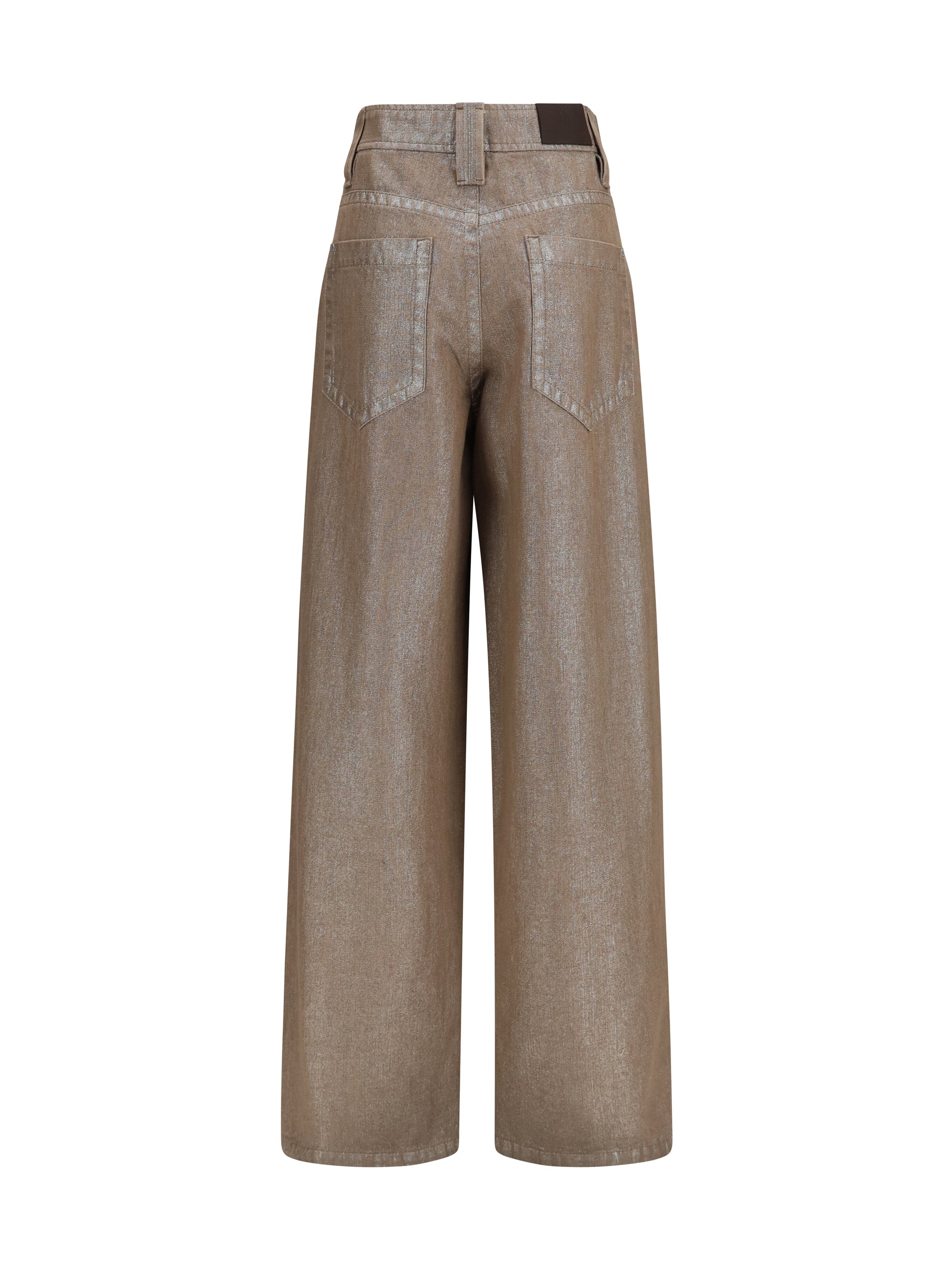 lurex wide-leg jeans