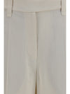 cigarette pants in fluid viscose and linen twill