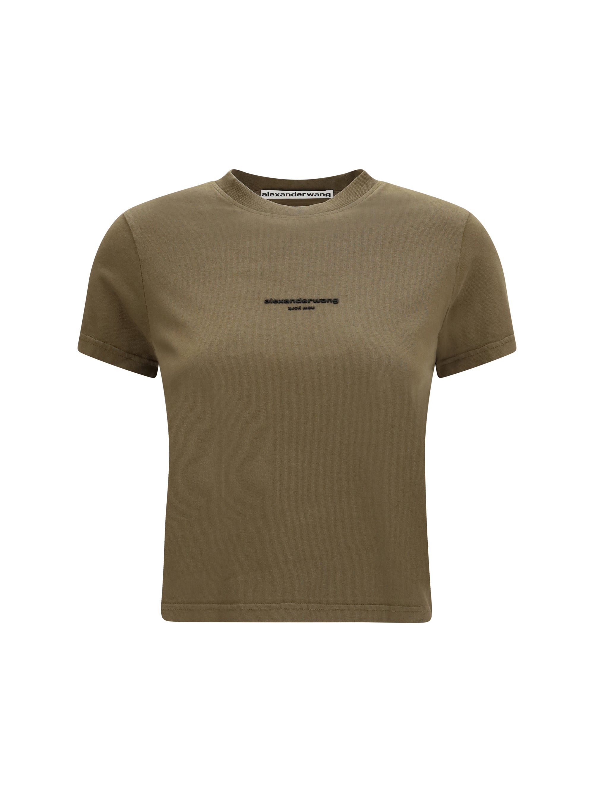short-sleeve t-shirt with central logo print