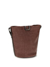 small sartorial bucket bag in raffia