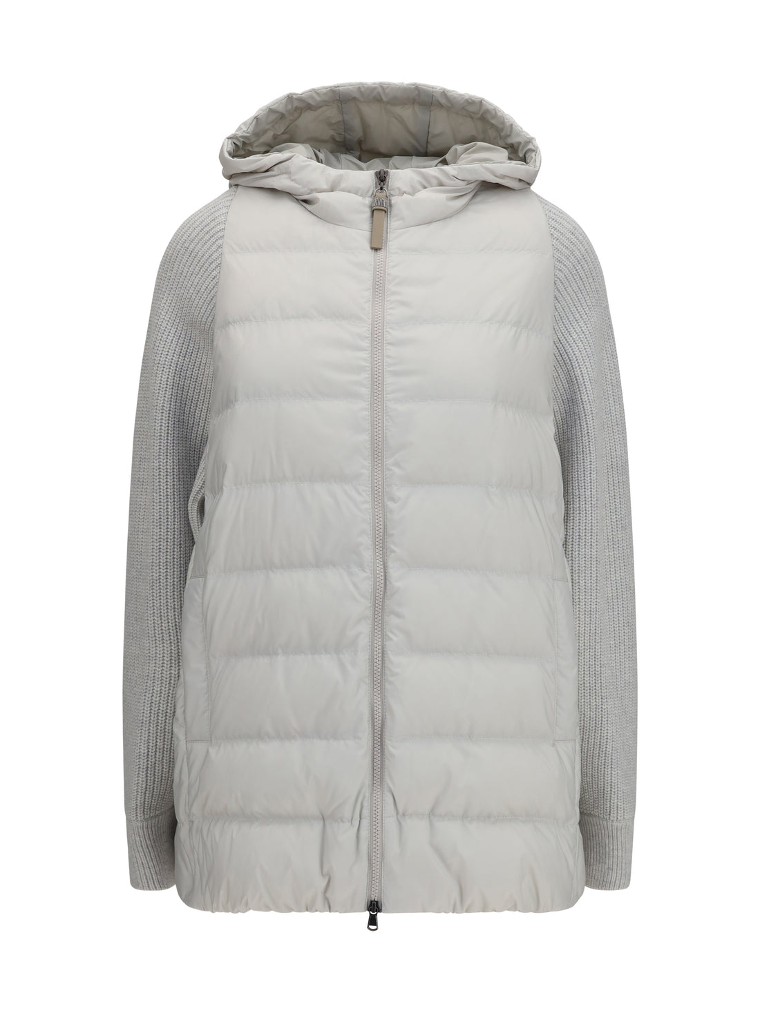 BRUNELLO CUCINELLI 40 long monili chain puffer jacket