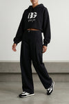 cropped cotton hoodie