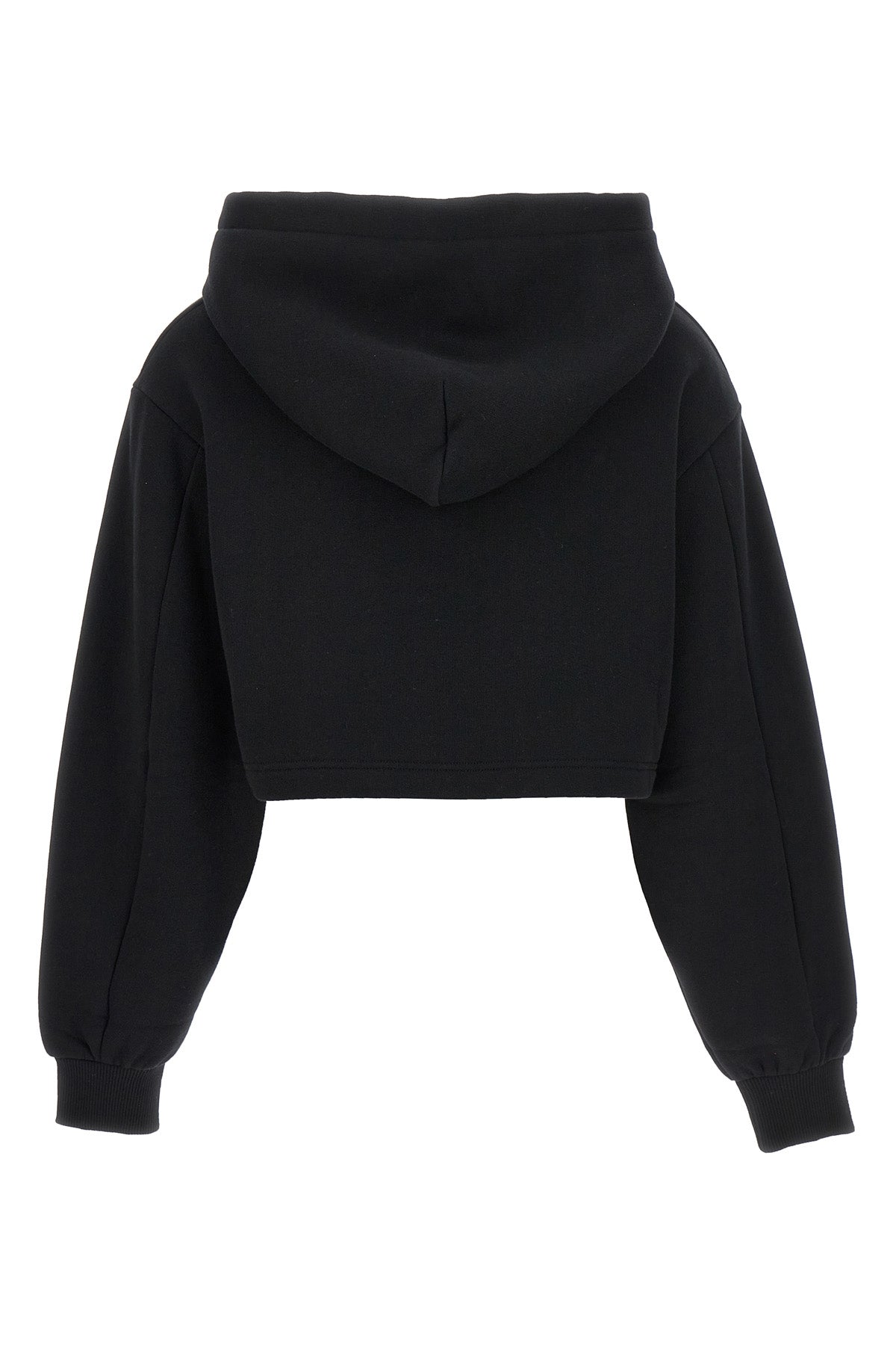 cropped cotton hoodie