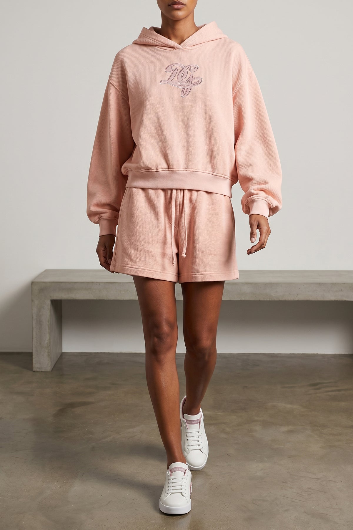 honeycomb cotton hoodie