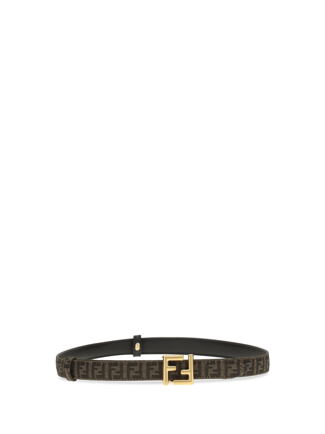 FENDI 70 reversible belt with ff facquard fabric