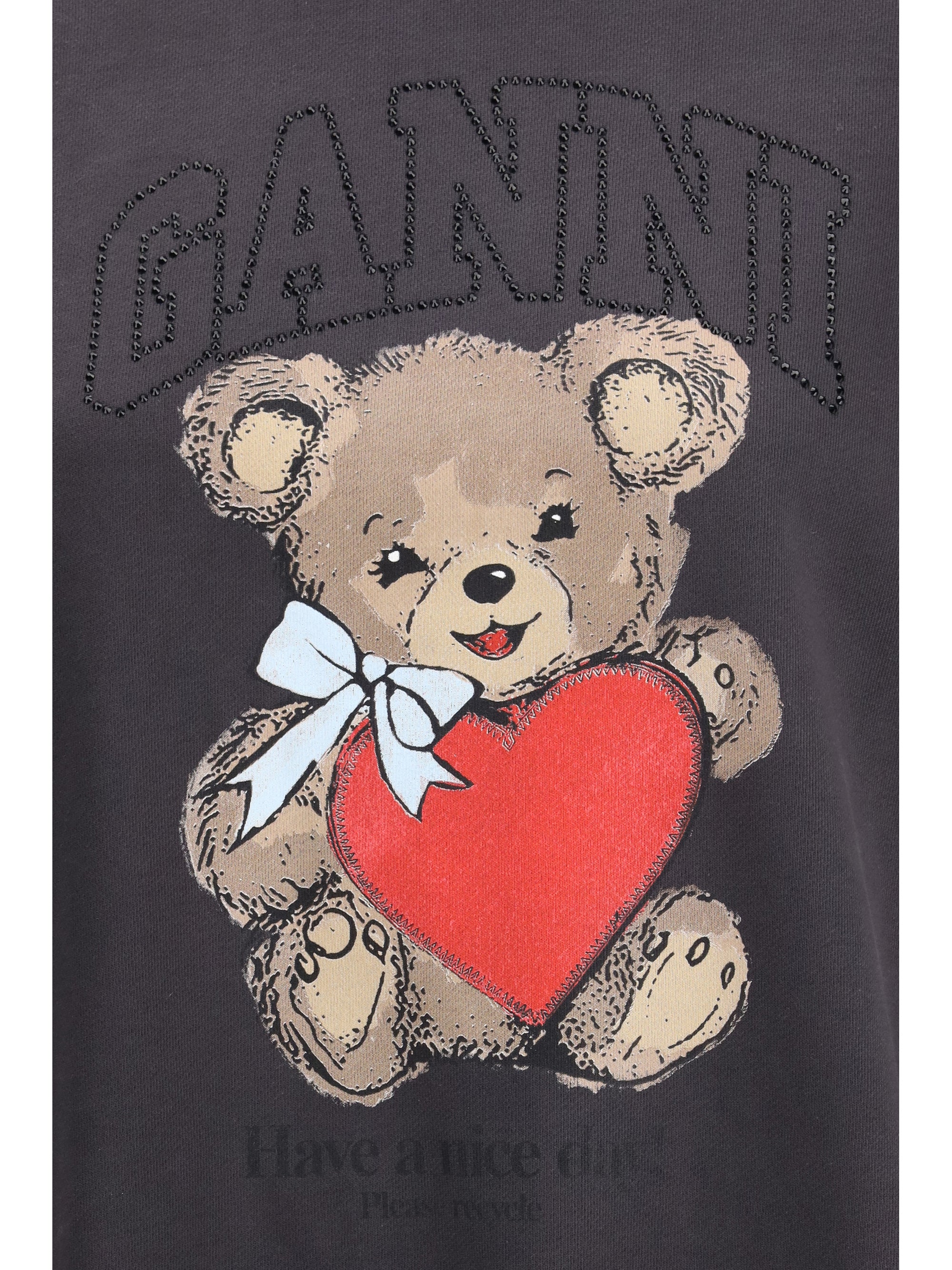 GANNI L teddy graphic sweatshirt